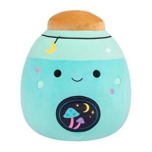 NWT Reishi Teal Bottle Squishmallow with Stars, Moon, & Mushrooms Halloween 2025